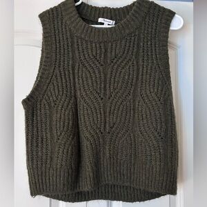 Madewell Dark Olive Sleeveless Sweater